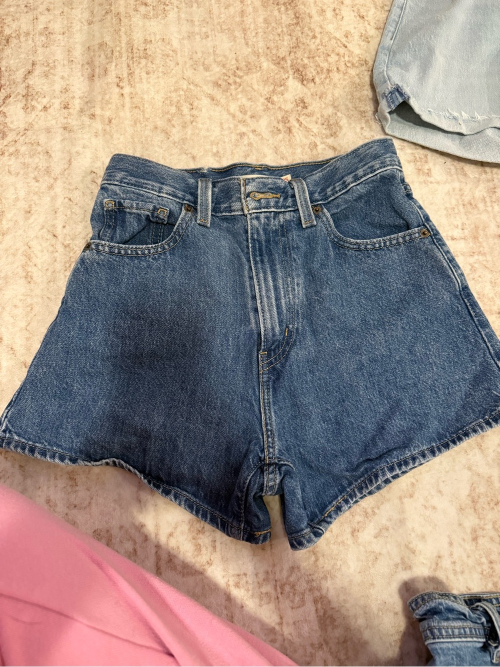 Levi's Vintage-Inspired Dark Blue Denim Shorts